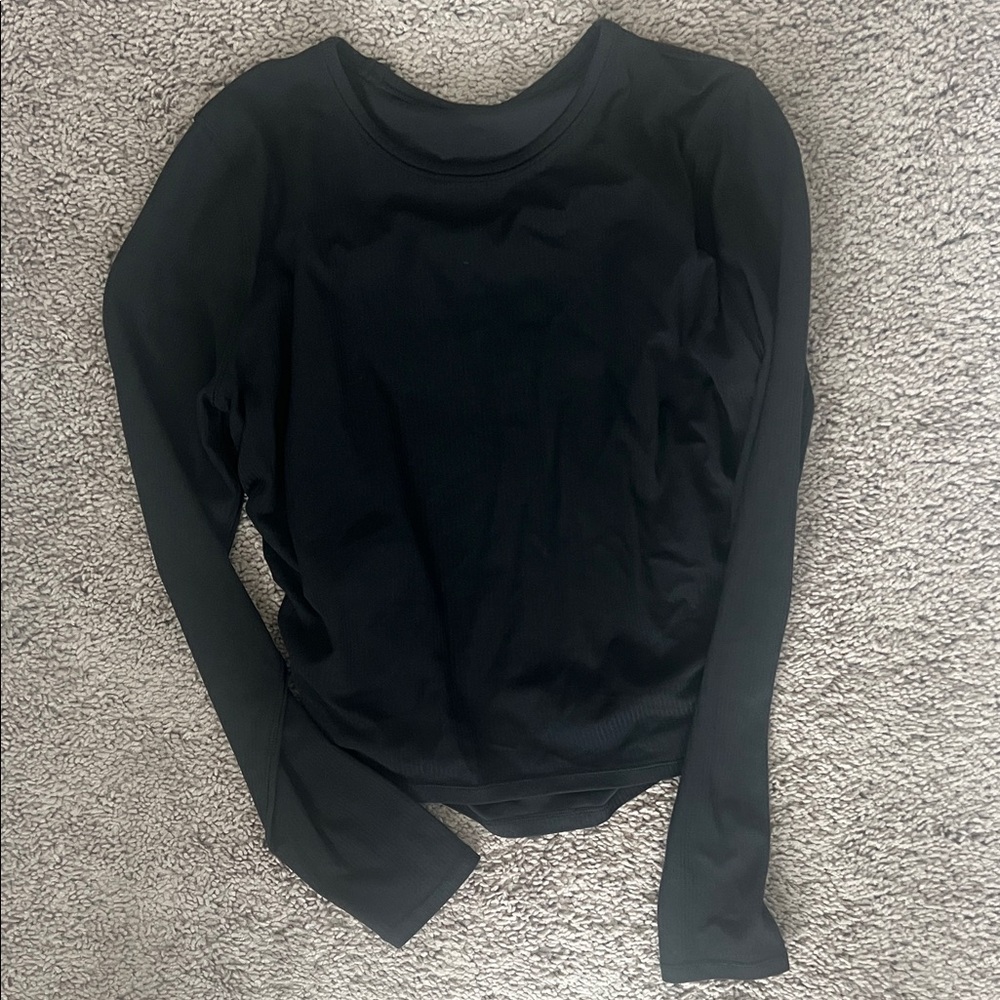 lululemon athletica Black Long Sleeve Crewneck Top